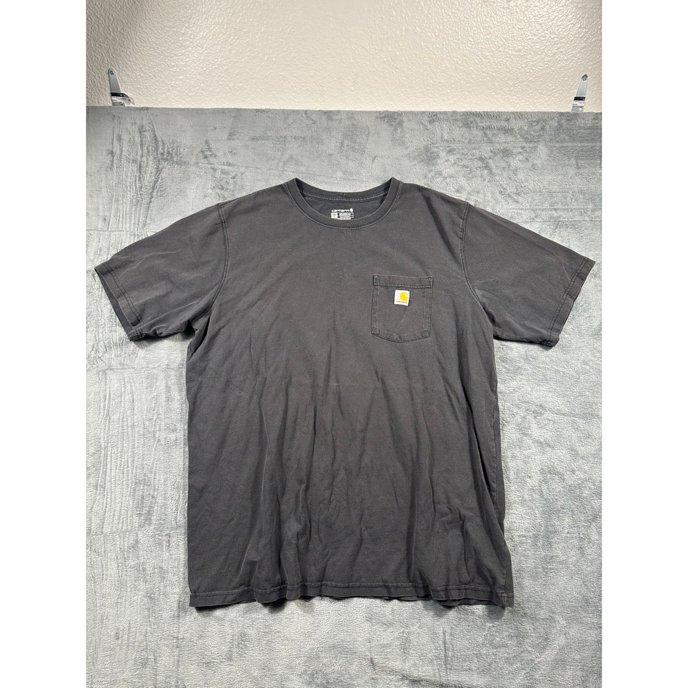 Carhartt Mens 2XL Tall Relaxed Fit Pocket T-Shirt Faded Black Heavyweight Cotton